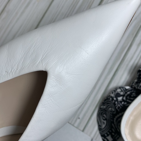 GIA COUTURE LEATHER GRAPHIC POINTED MULES 9 - Picture 8 of 9